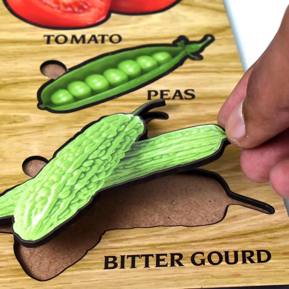 Wooden Vegetable Puzzle Board