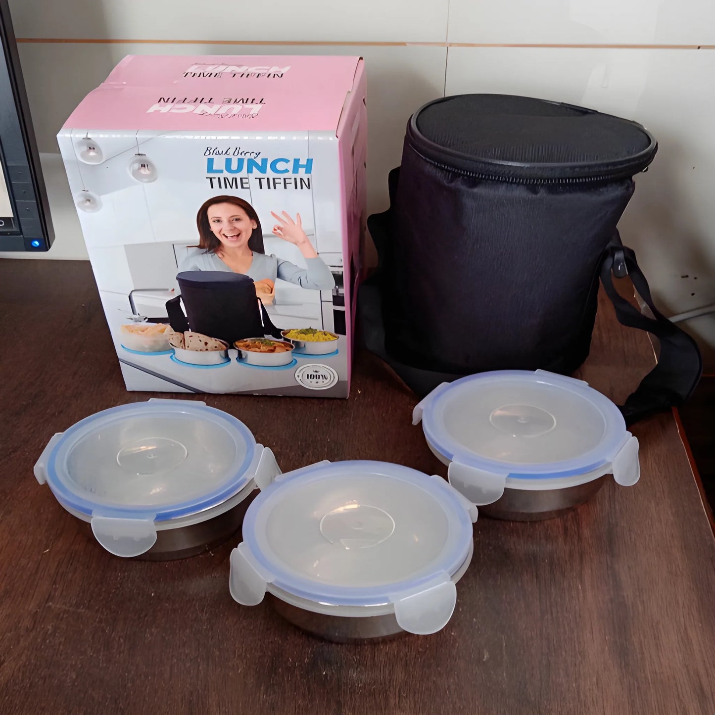 3-Compartment Stainless Lunch Box