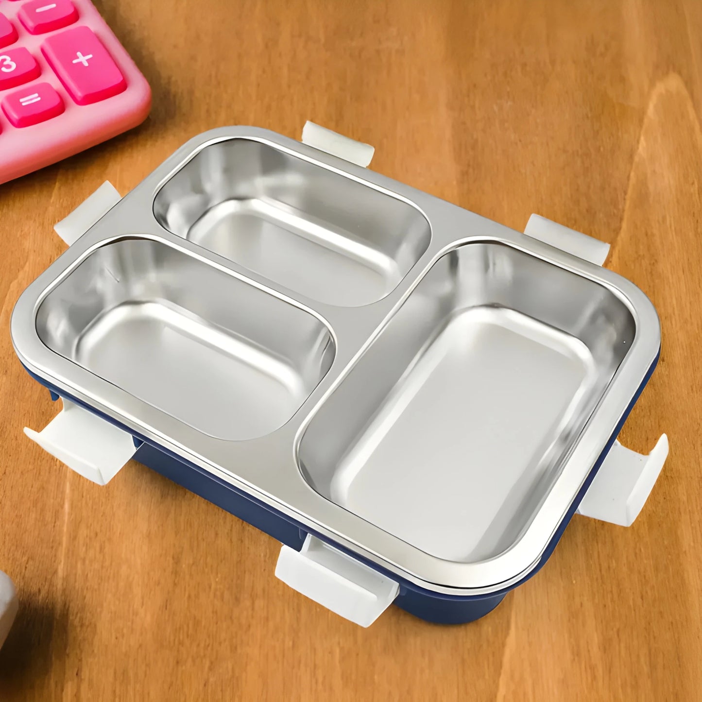 3-Compartment Stainless Steel Lunch Box