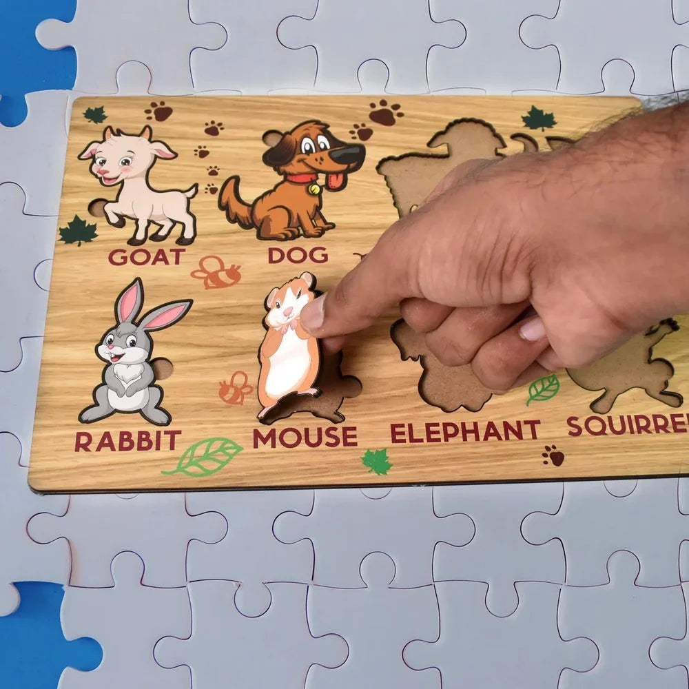 Wooden Animal Puzzle Board