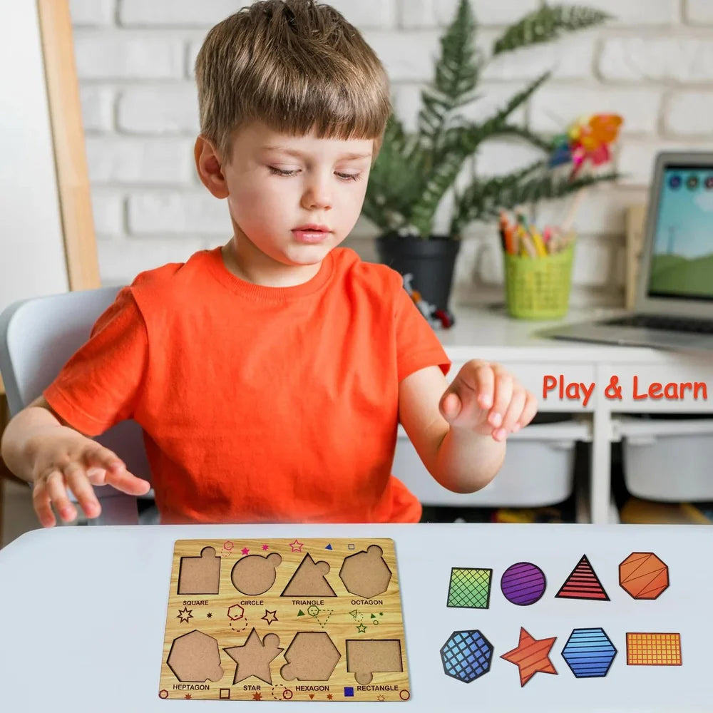 Wooden Triangle Puzzle Board
