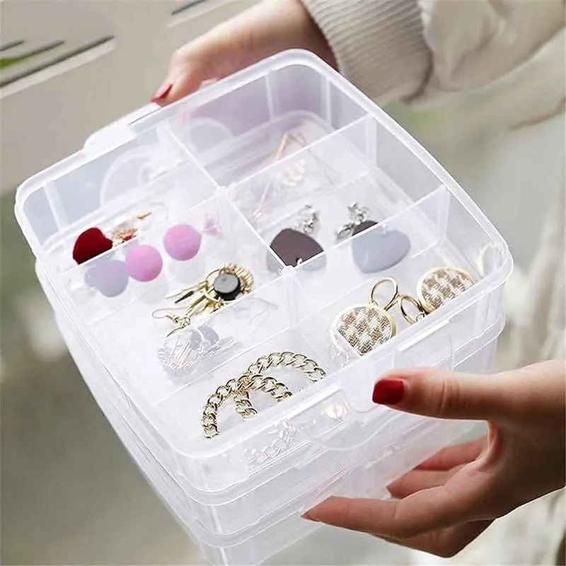 18 Grid Transparent Jewelry Organizer