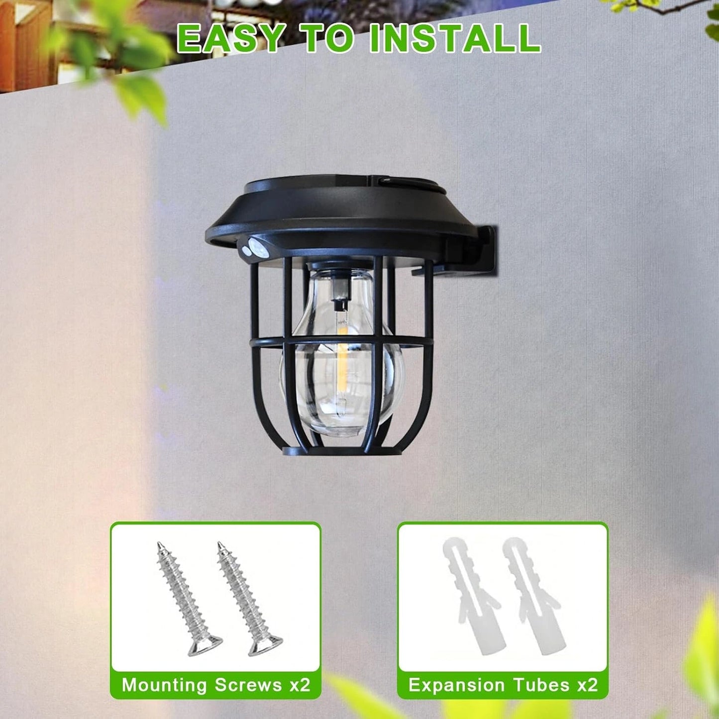 Solar Lantern Wall Light