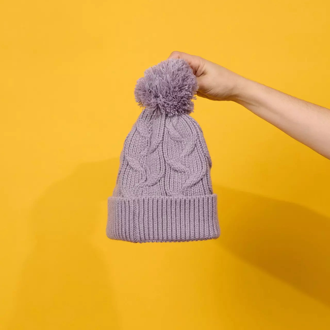 Wool Knit Winter Beanie with Fur Lining