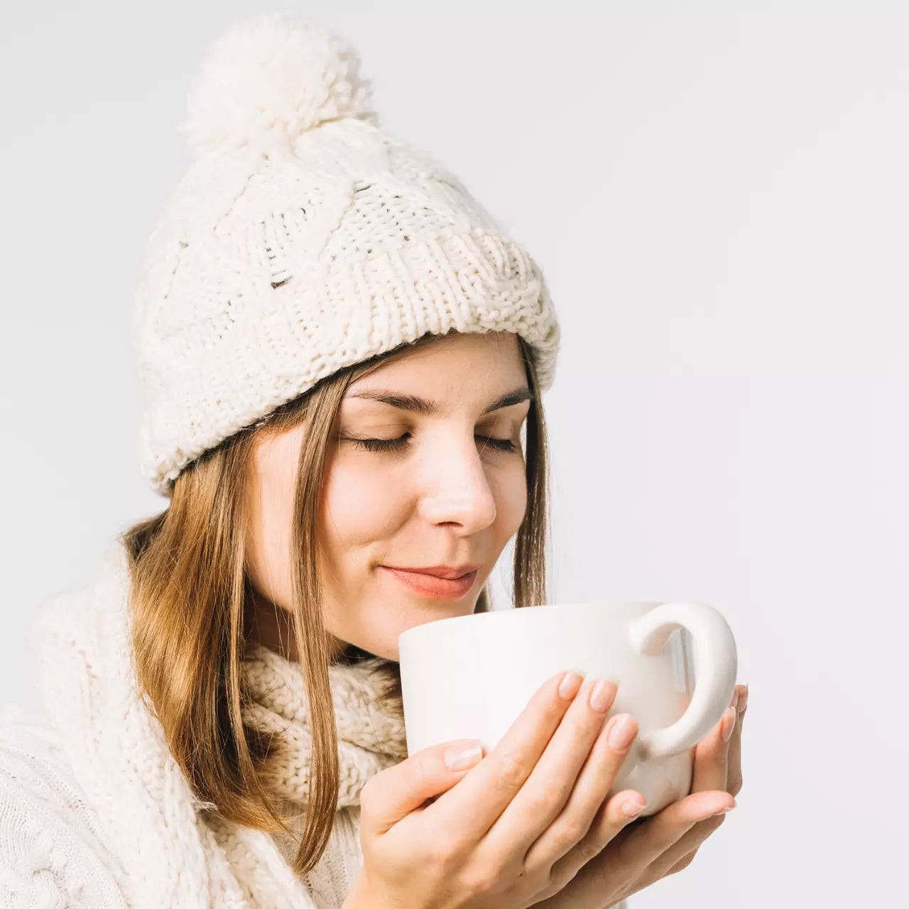 Wool Knit Winter Beanie with Fur Lining