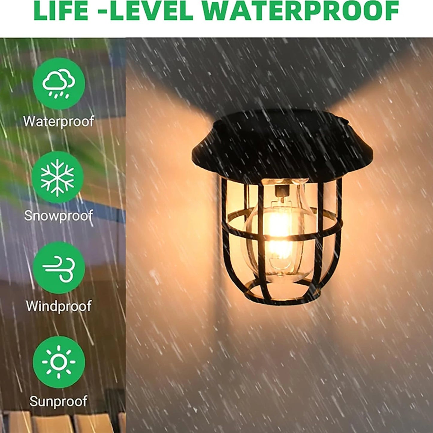 Solar Lantern Wall Light