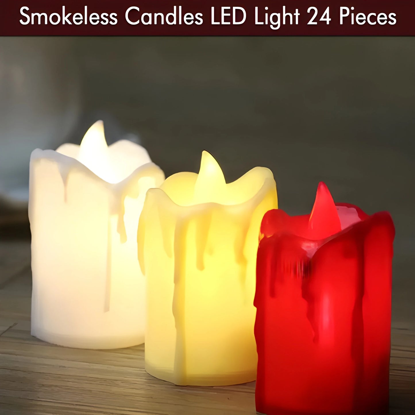 Flameless Melted LED Candles