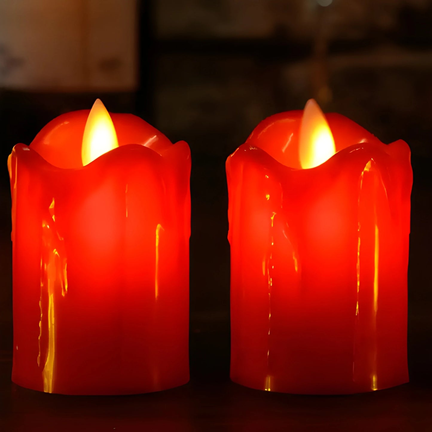 Flameless Melted LED Candles