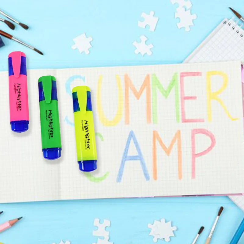 Highlighter Pen Assorted Colours (3 Pcs Set)