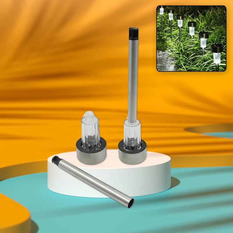 Solar Panel Led Spike Spot Light (2 Pc Set)