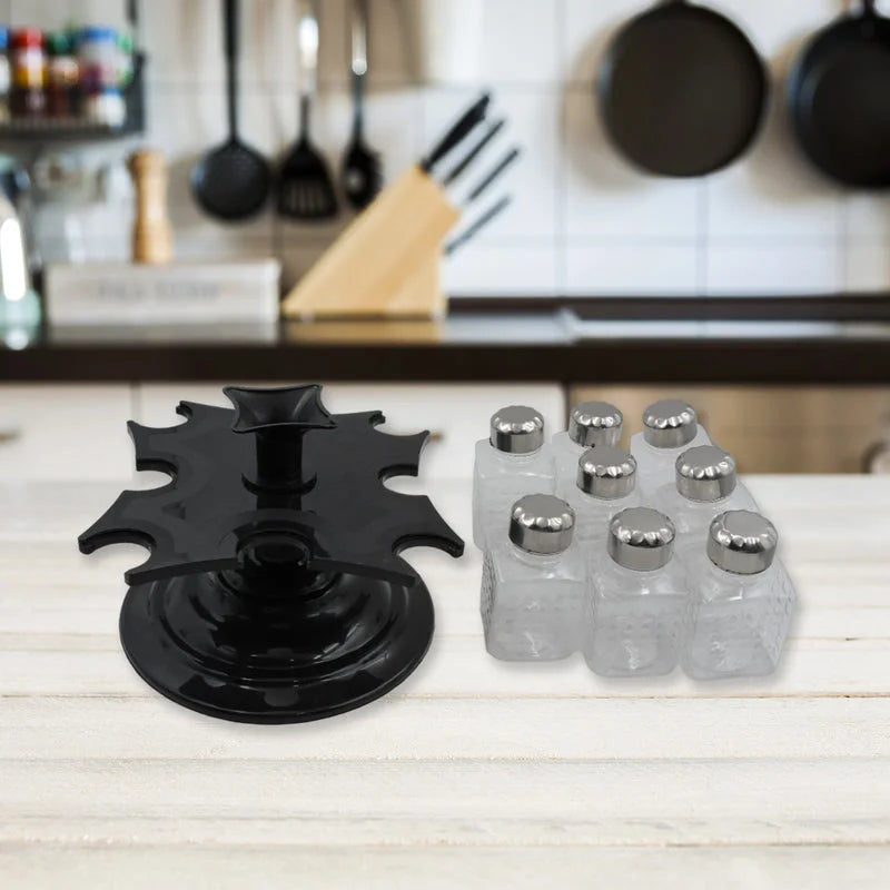 Square 8-Bottle Revolving Spice Rack