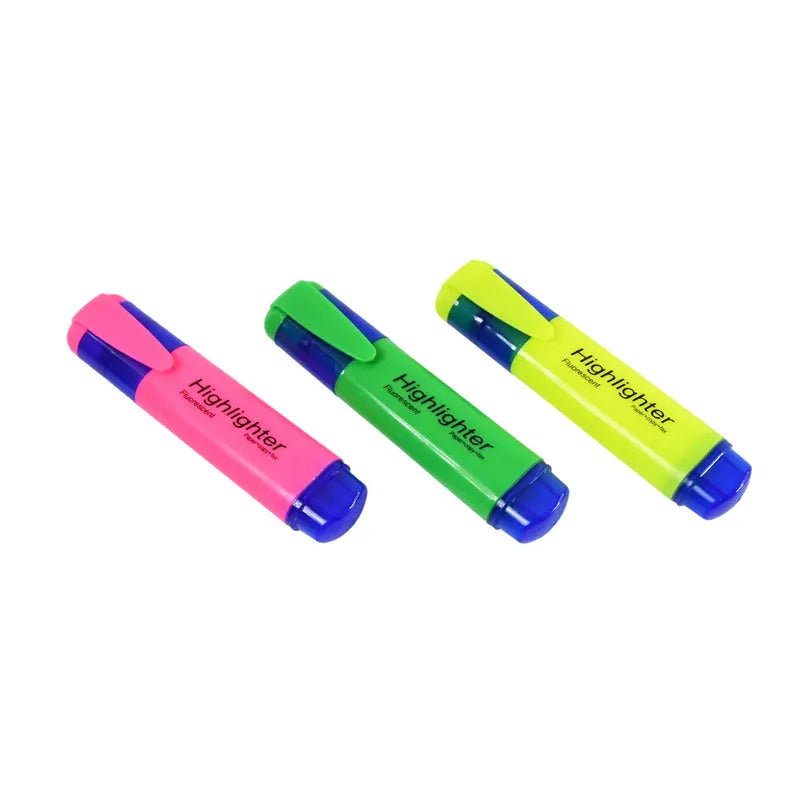Highlighter Pen Assorted Colours (3 Pcs Set)