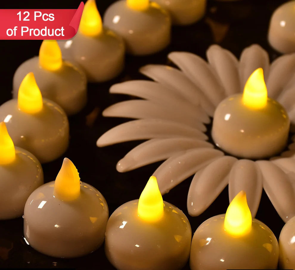 Flameless Floating Tea Lights (24 Pc)