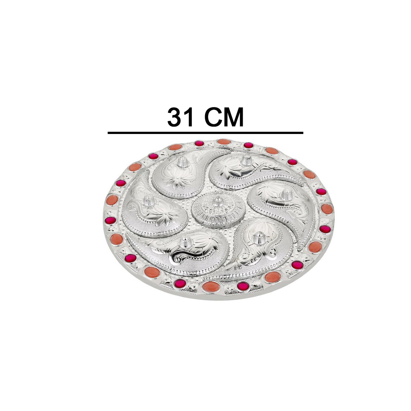 2075 Multipurpose 7 Compartment Dry Fruit Serving Rotating Tray Candy Chocolate Snacks Storage Box Masala Box