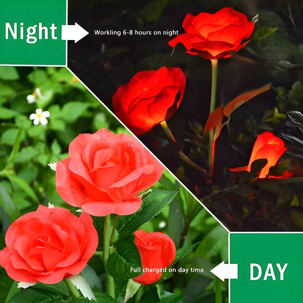 Solar-Powered Rose Garden Lights