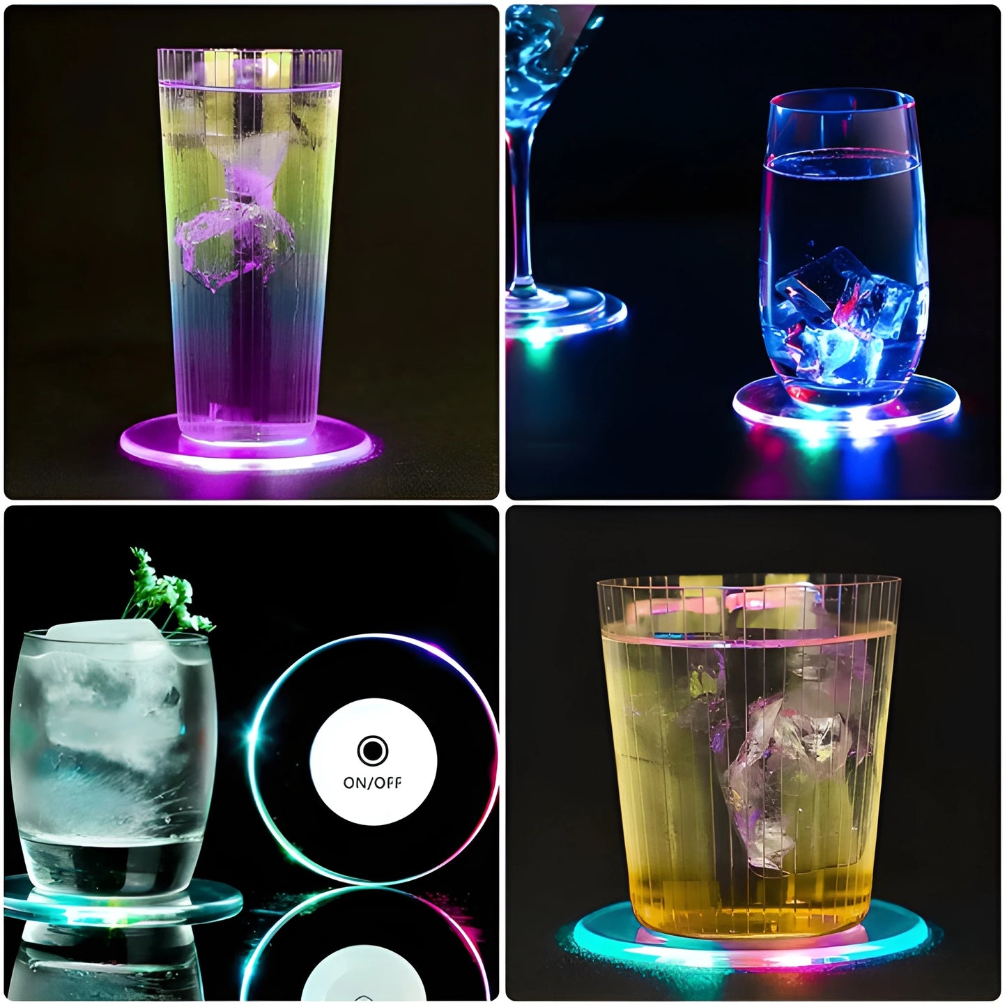 Color-Changing LED Party Coasters