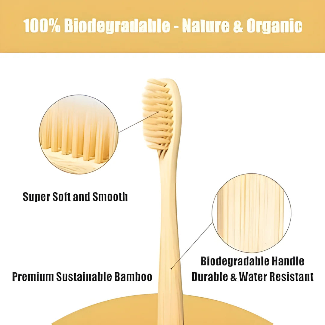 Wooden Bamboo Brush Toothbrush Ultra Soft Bristles