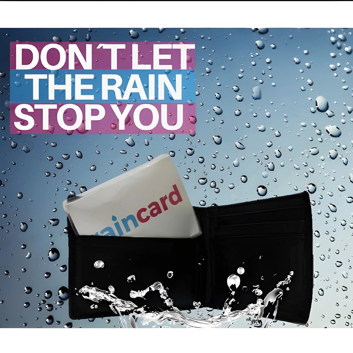 Wallet-Sized Emergency Raincoat