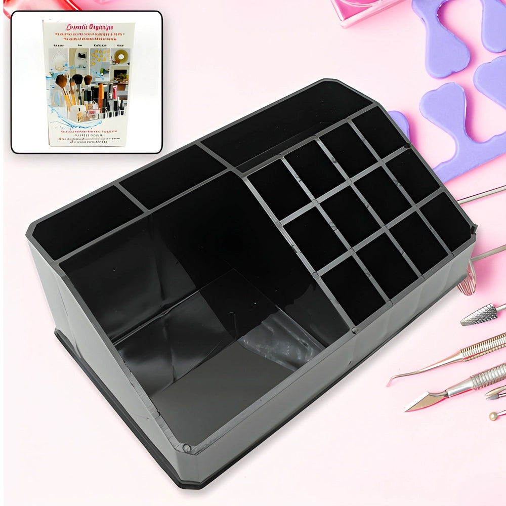 16-Compartment Makeup Organizer Box