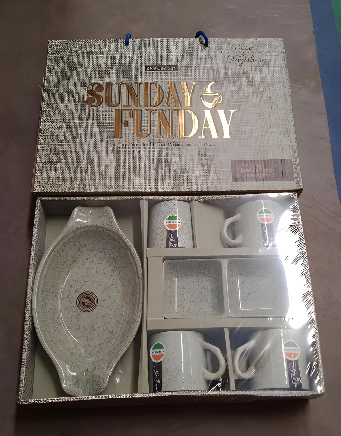 Sunday Funday Ceramic Tea Cups