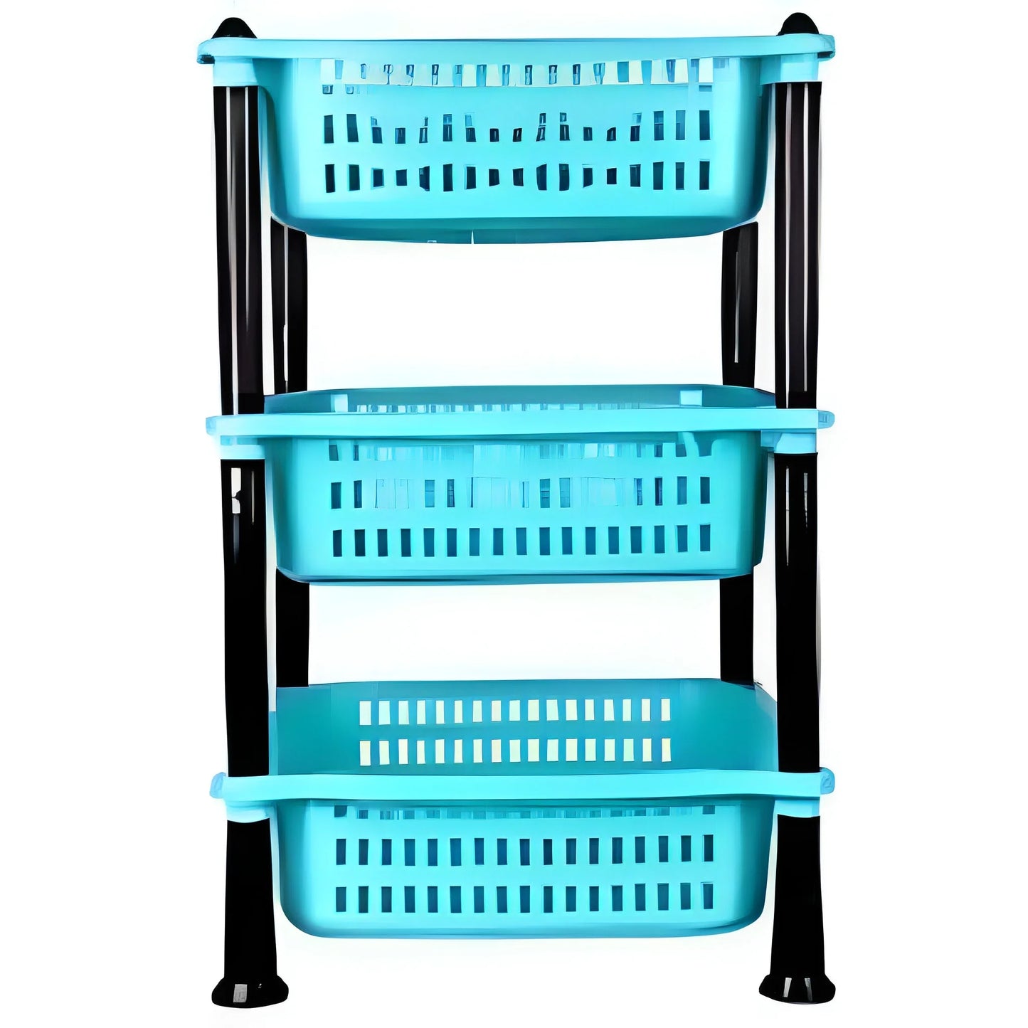 3 Layer Squre Kitchen Trolley Basket