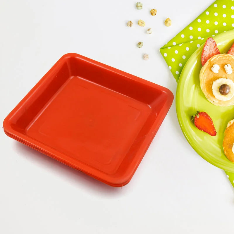 Square Plastic Snack Plates