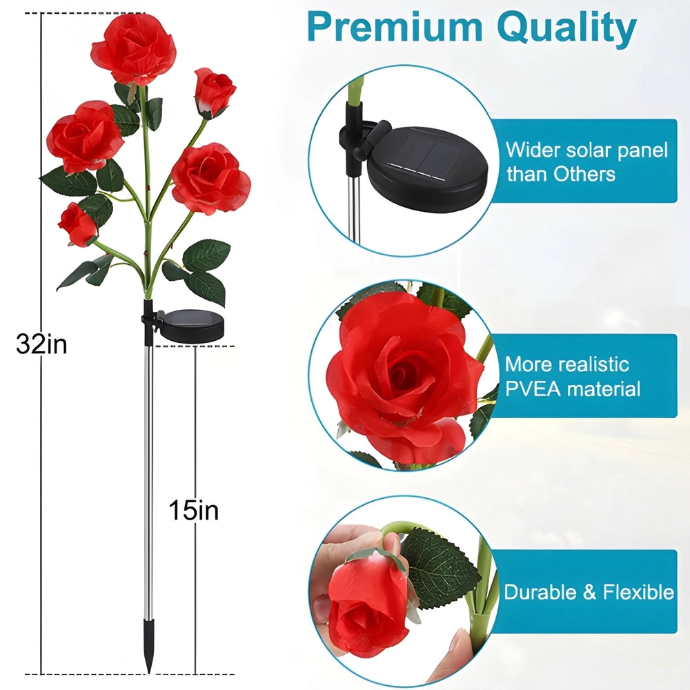 Solar-Powered Rose Garden Lights