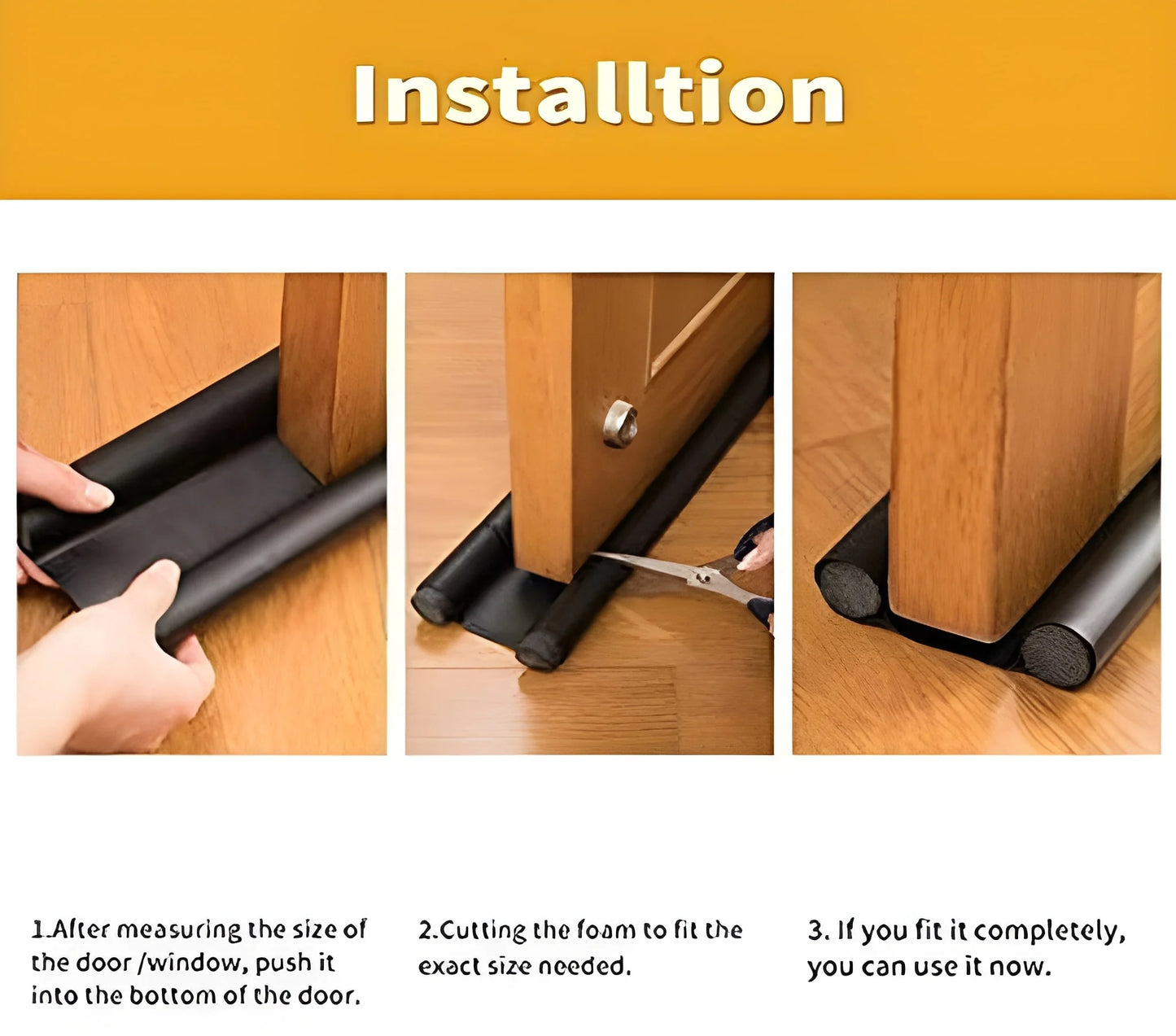 Twin Door Draft Stopper Guard Protector