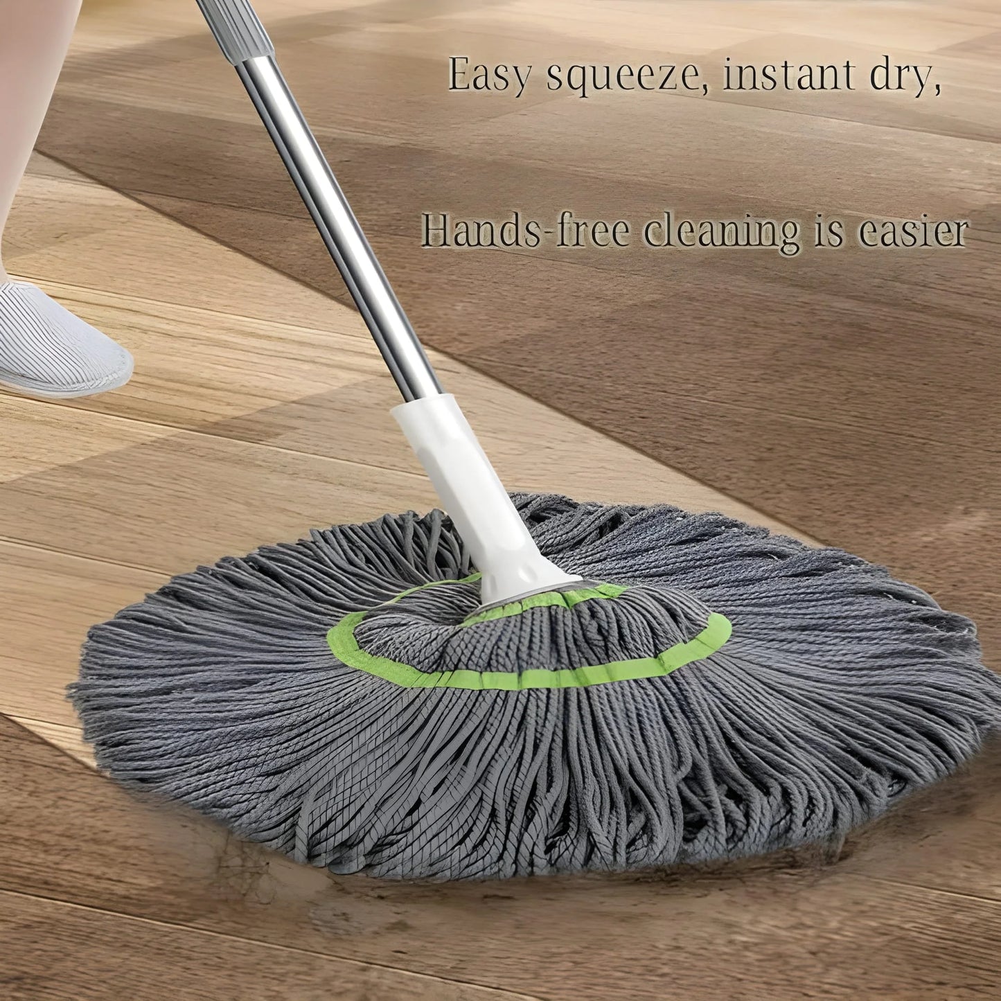 Squeeze Twist Mop Self Wringing Mop Stainless Steel Handle