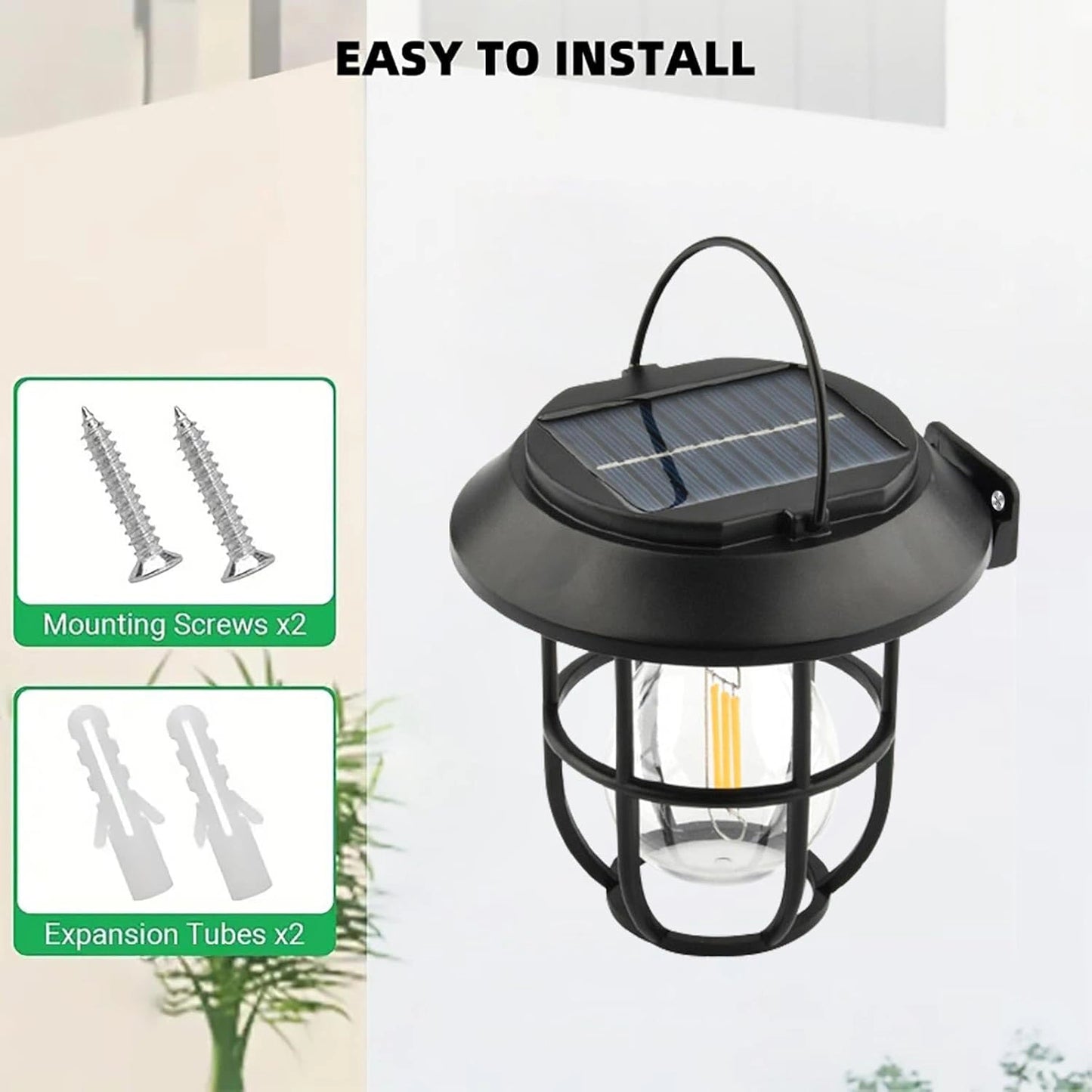 Solar Lantern Wall Light