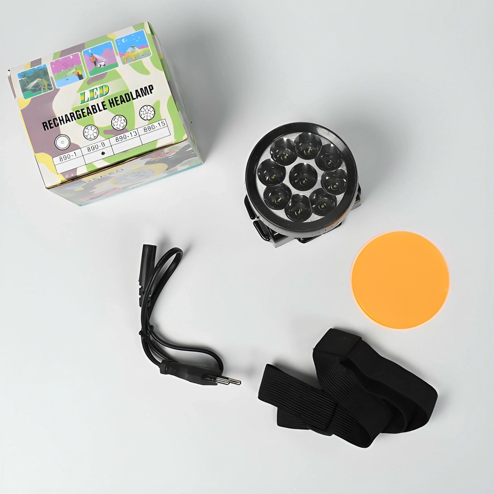 Rechargeable 9-LED Headlamp