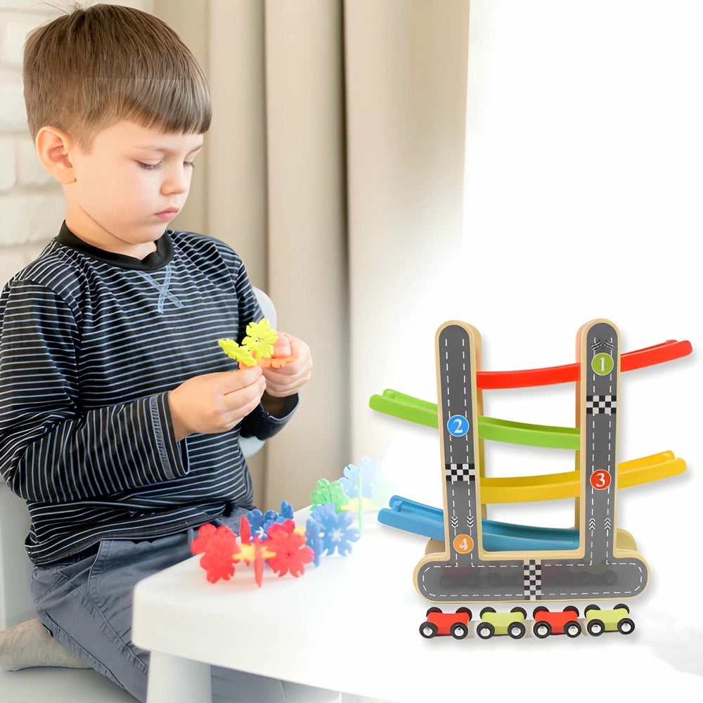 Wooden Click-Clack Car Racer