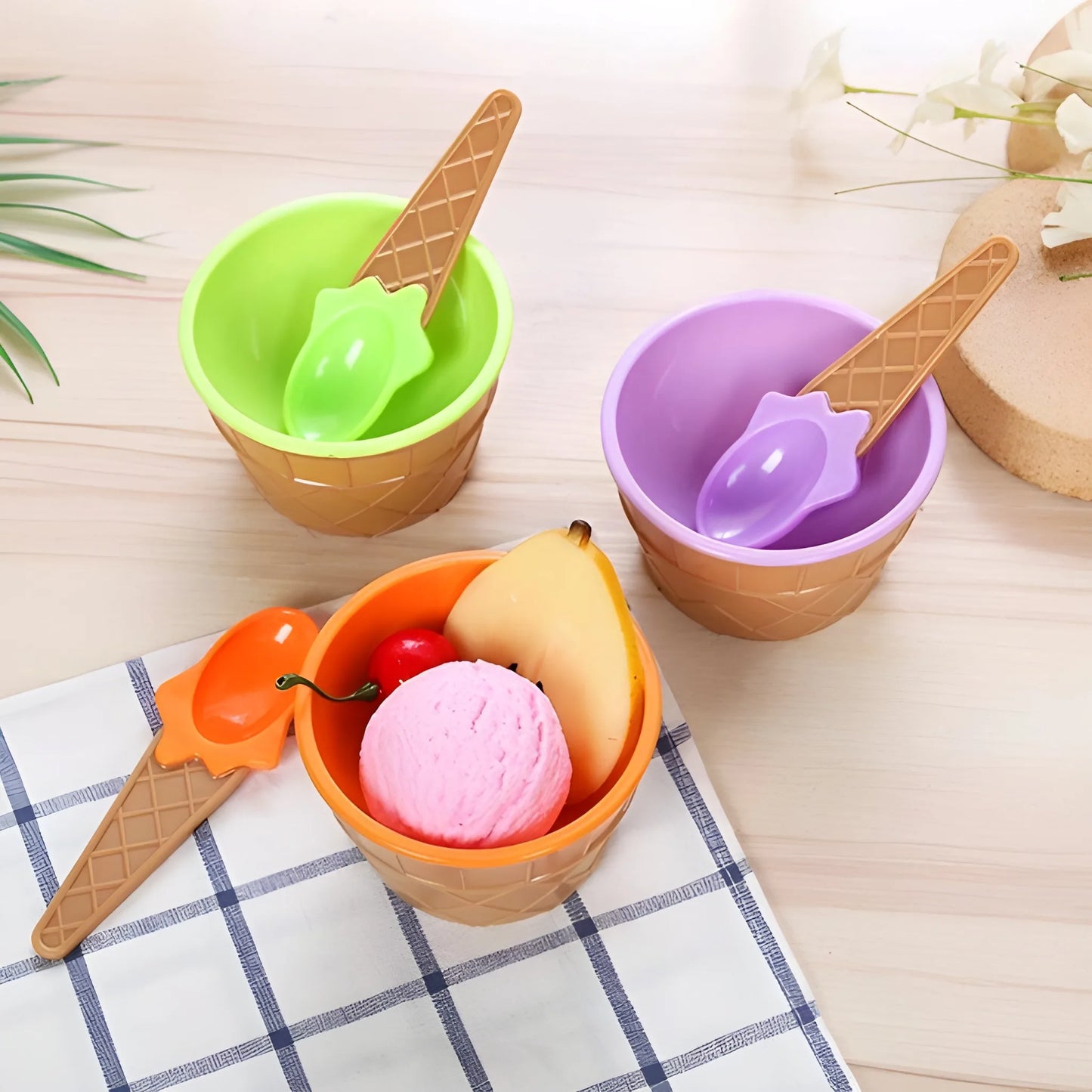 Waffle Cone Bowl Set