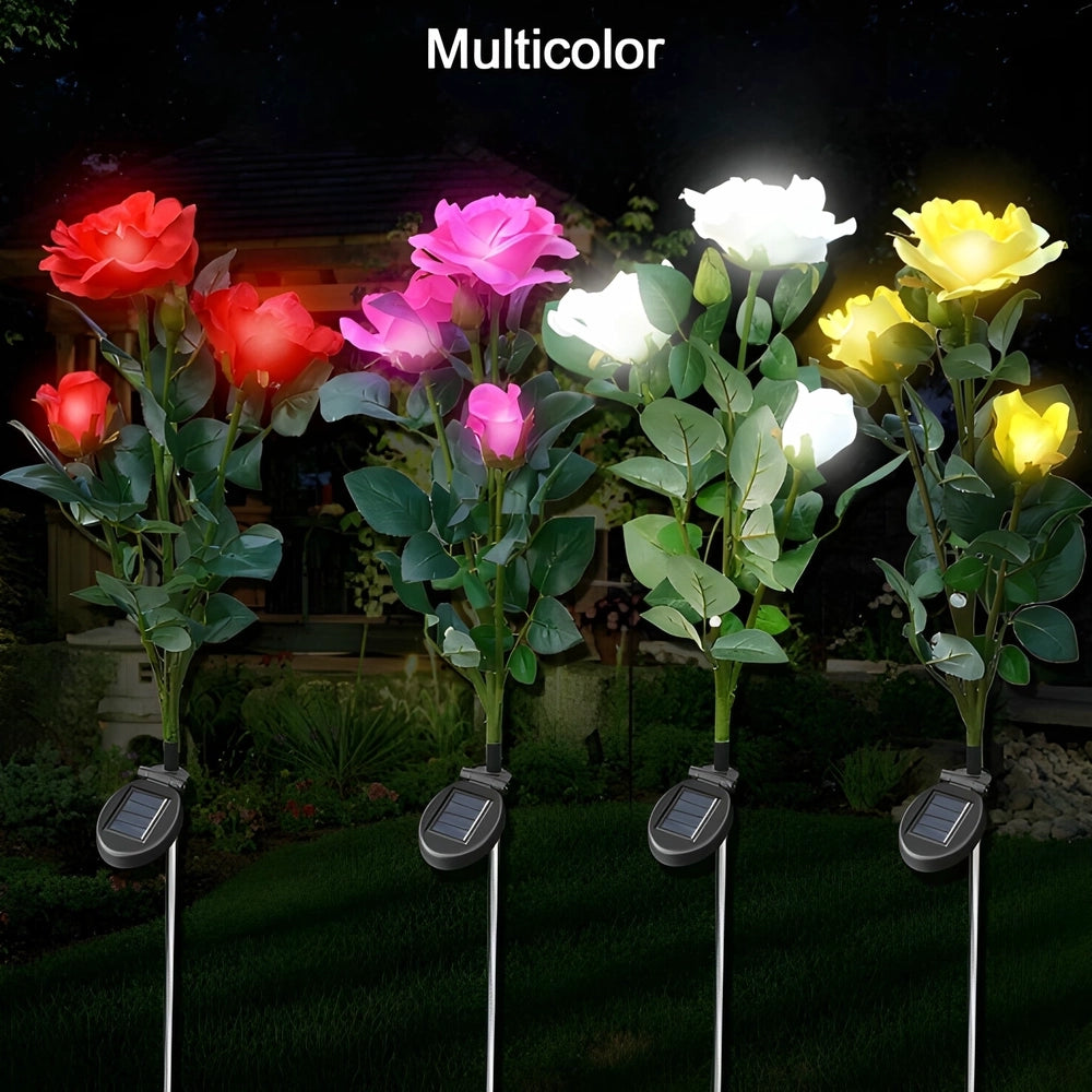 Solar-Powered Rose Garden Lights