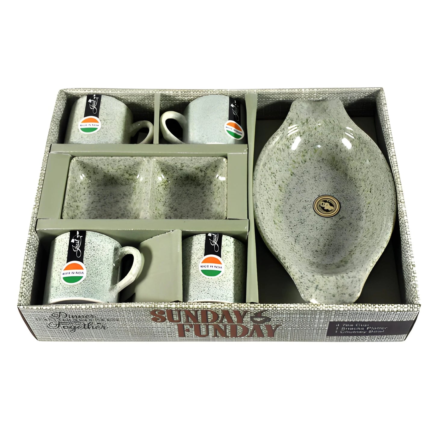 Sunday Funday Ceramic Tea Cups