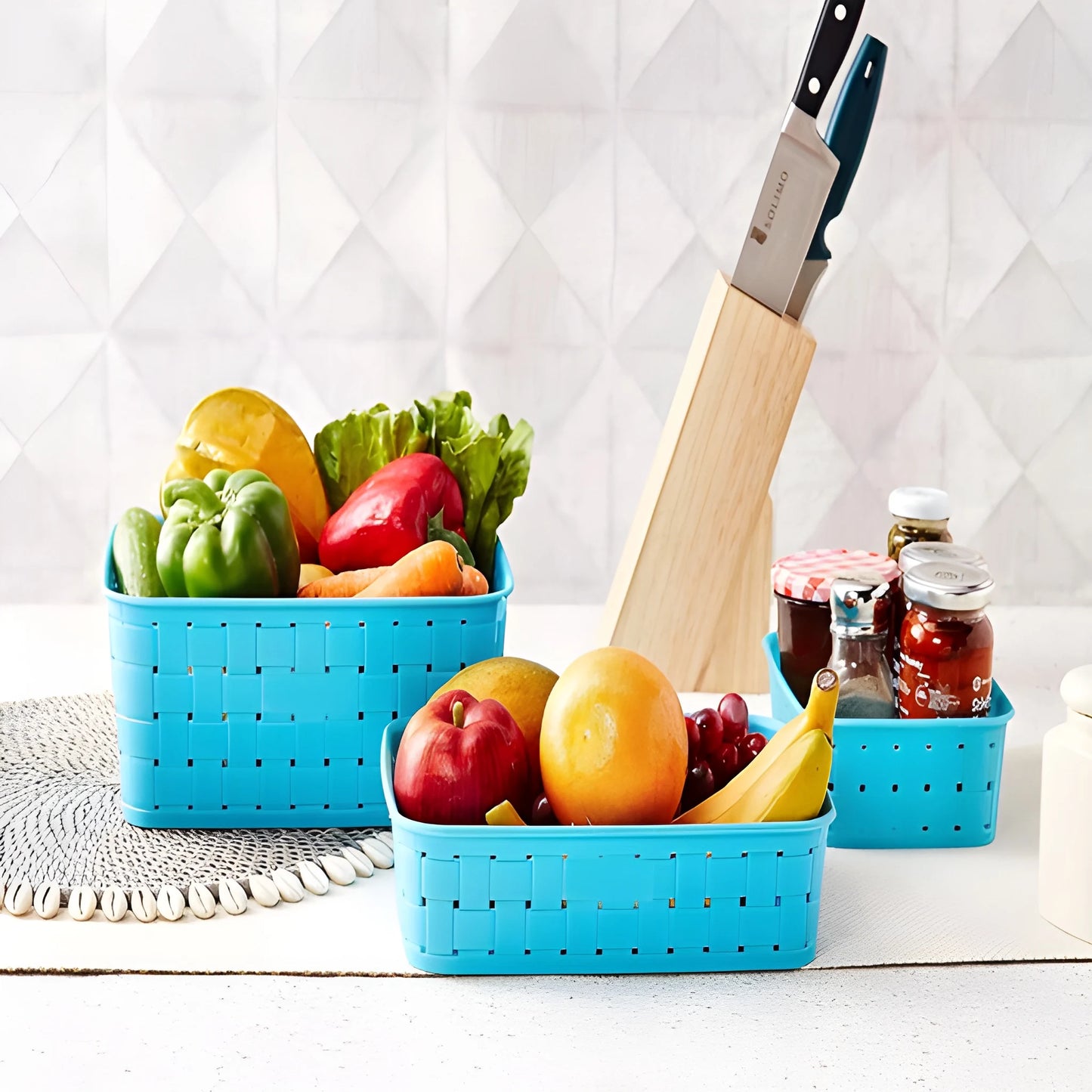Stackable Kitchen Organization Baskets