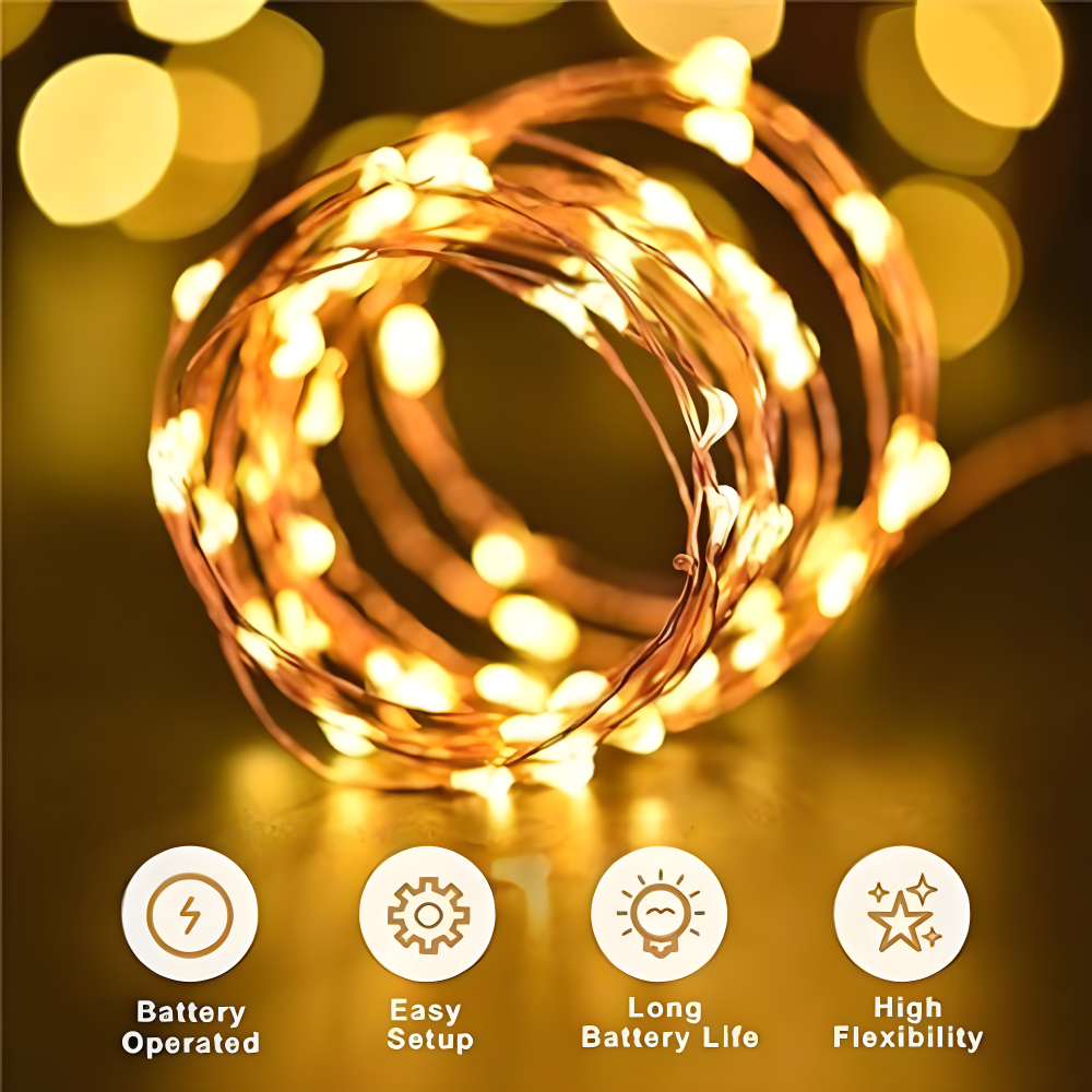 Copper Fairy String Lights