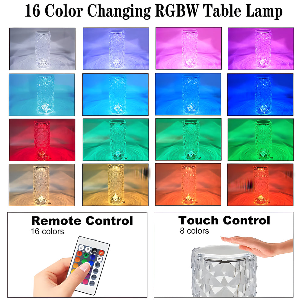 Crystal Rose Lamp