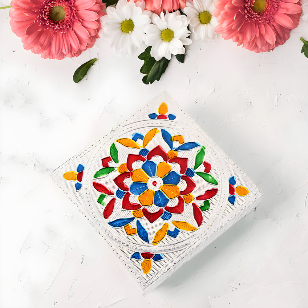 Wooden Meenakari Chowki