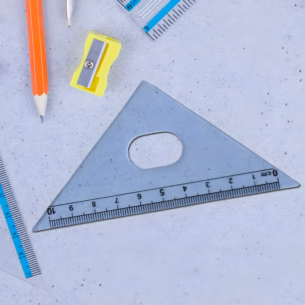 Transparent Triangle Ruler Set
