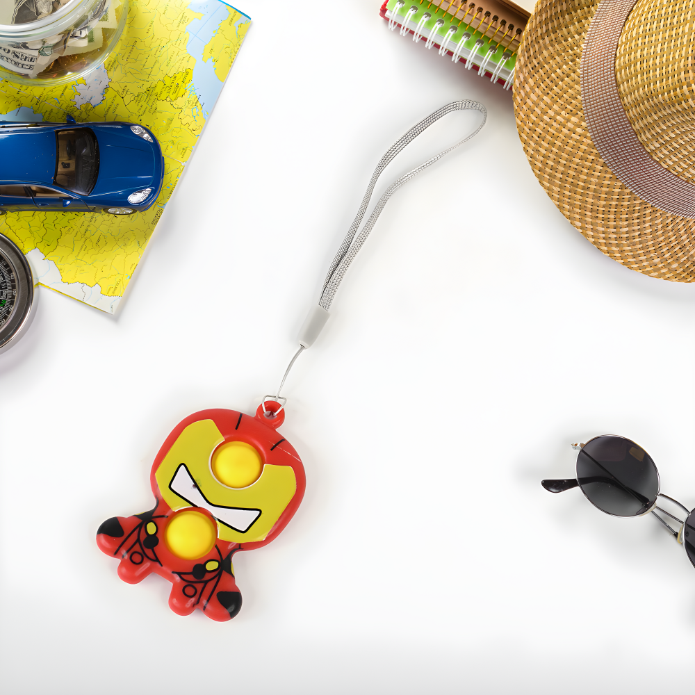 Superhero Fidget Keychain Toy