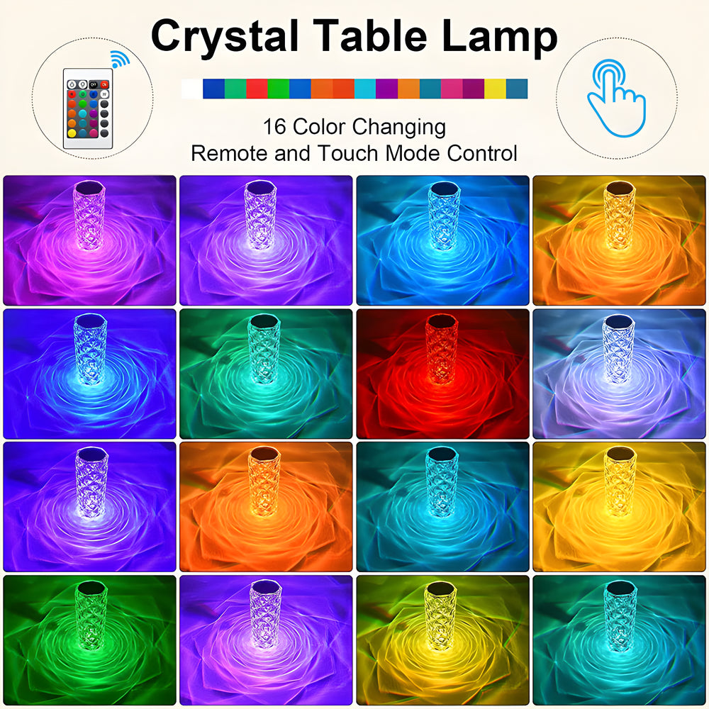 Crystal Rose Lamp