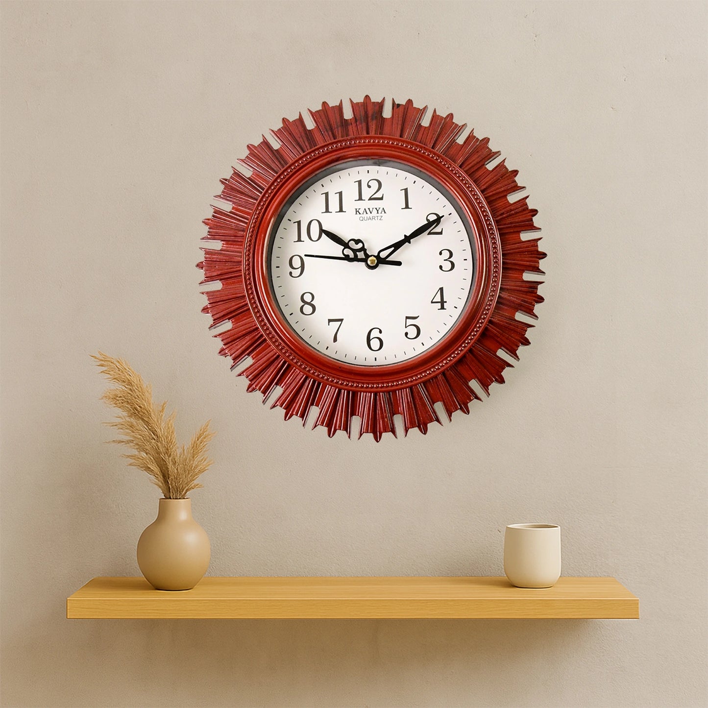 Wooden Look Designer Wall Clock