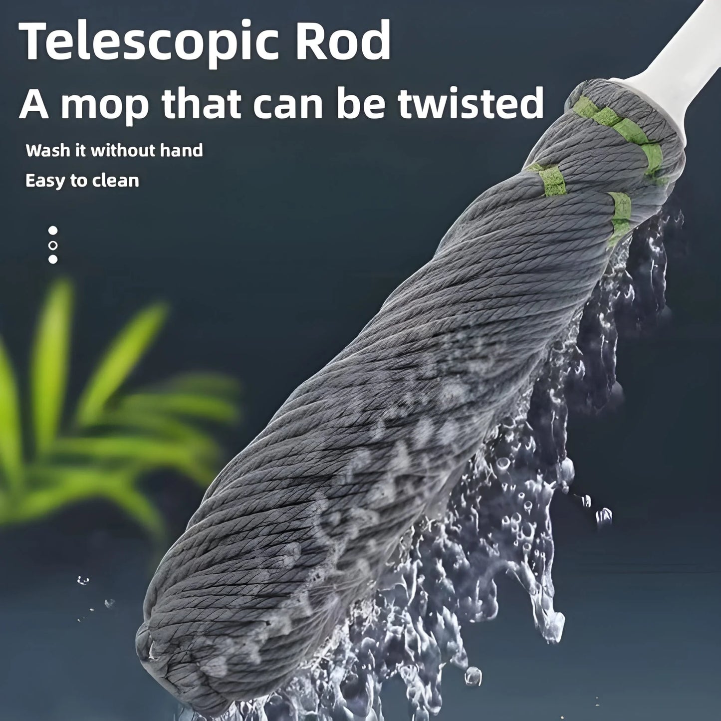 Squeeze Twist Mop Self Wringing Mop Stainless Steel Handle