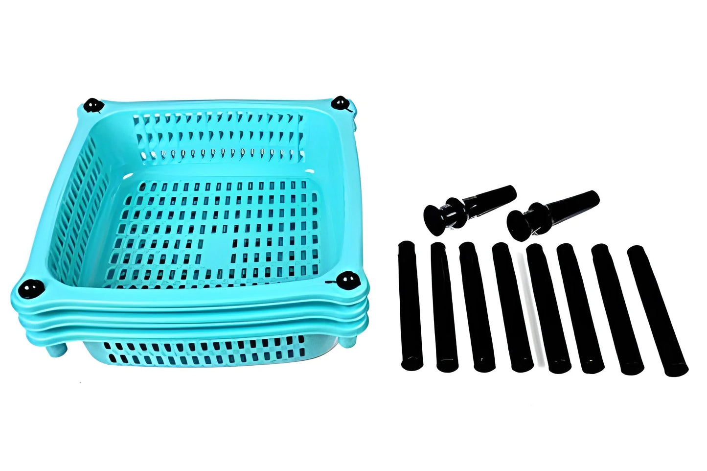 3 Layer Squre Kitchen Trolley Basket