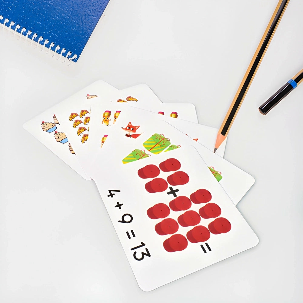 Wooden Math Flash Card Game