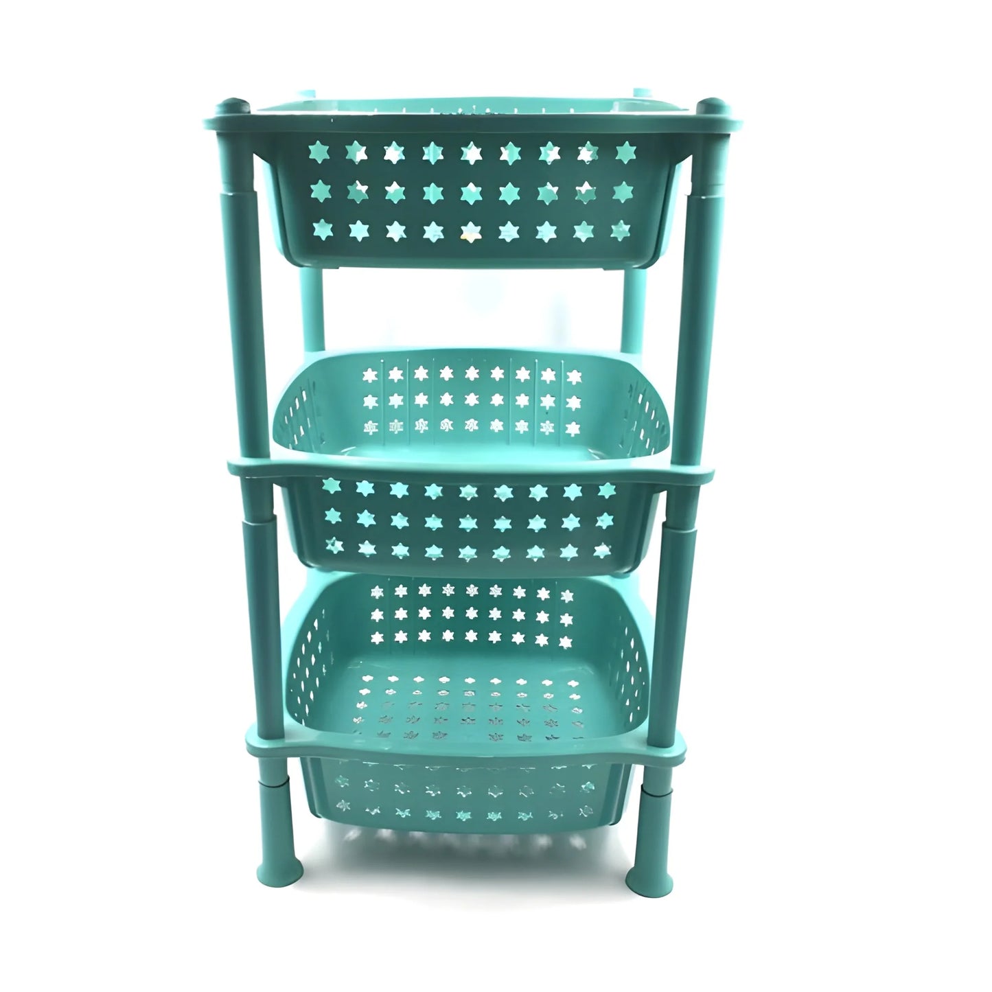 3 Layer Squre Kitchen Trolley Basket