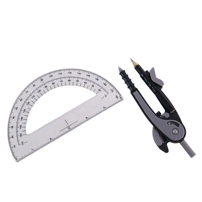2 Pc Compass & Protractor Set