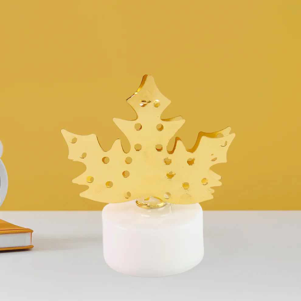 Gold Leaf LED Diya