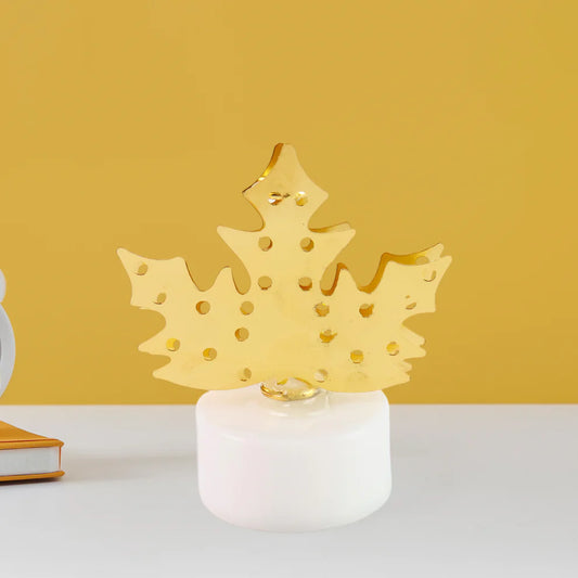 Gold Leaf LED Diya